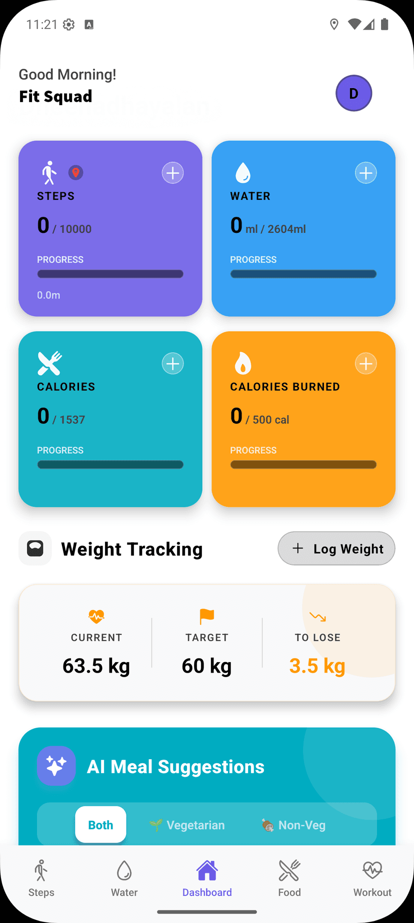 Dheefit App Screenshot
